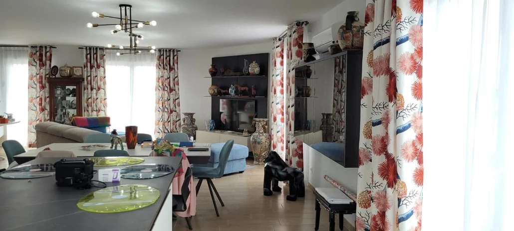 Collaboration avec une architecte à Biarritz, textile sur mesure